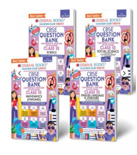 Oswaal CBSE Question Bank Class 10 Bundle Set of 4 Books (Social Science, Science, Mathematics and English) | Latest Edition CBSE Class 10 - SchoolChamp.net